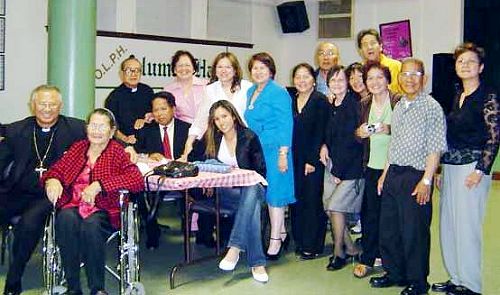 Bishop Palma with the Villahanons in California photo